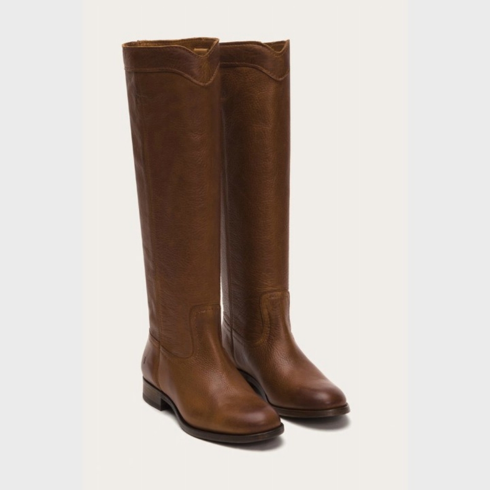 FRYE Cara Roper Tall Cognac New With Box